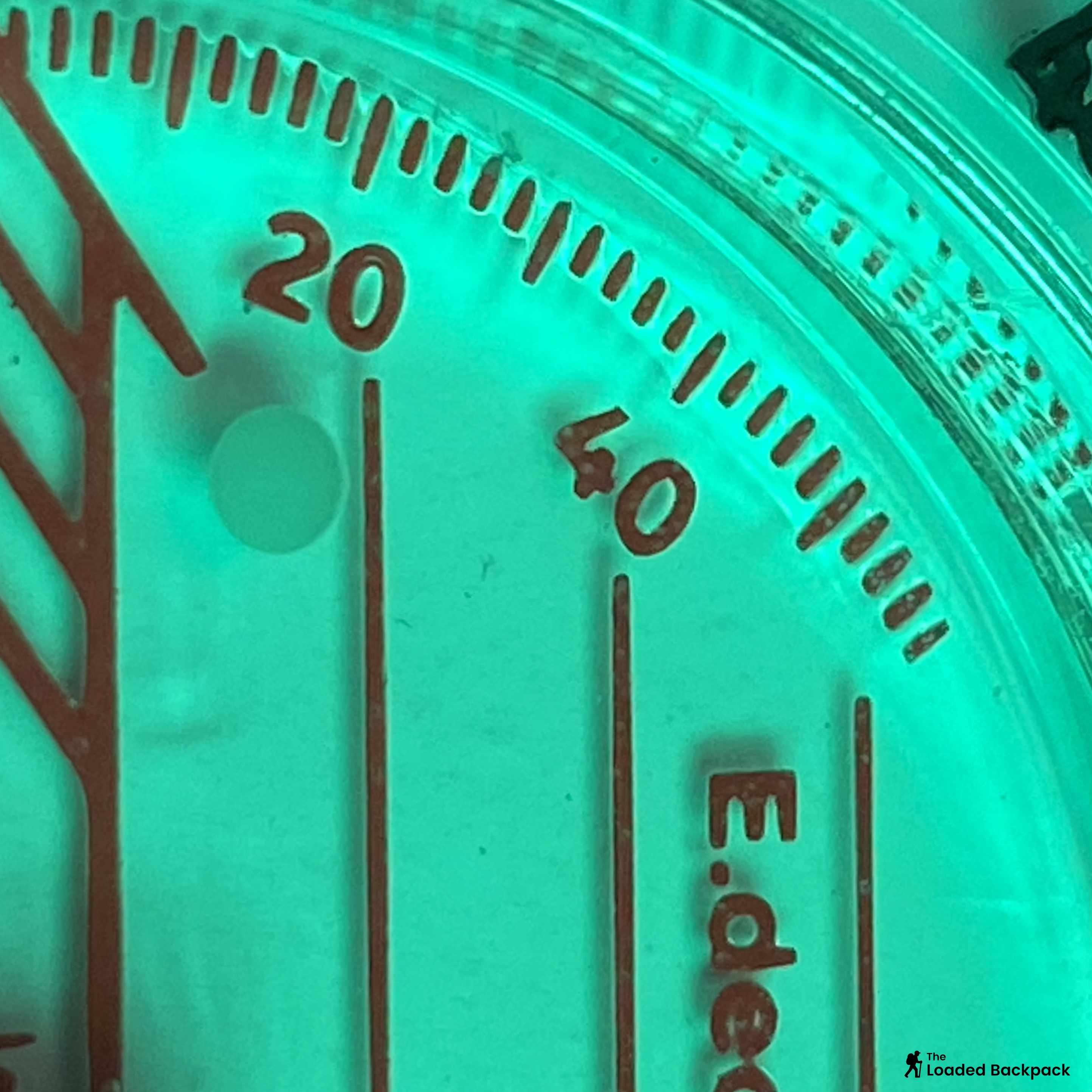 scale for adjusting the Declination (Magnetic Variation) on a premium baseplate compass